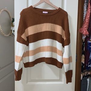 Striped Cropped Sweater